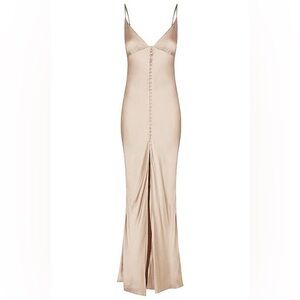 Shona Joy la lune bias slip dress gold